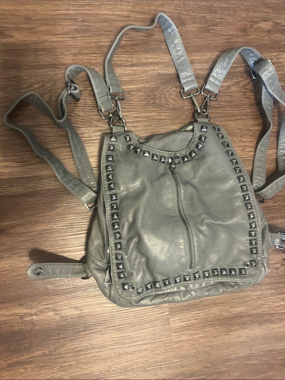 Source Unknown Grey Studded Women’s Backpack